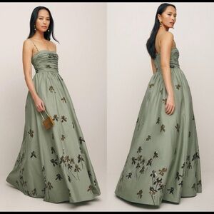 RARE Sold Out Reformation Kastoria Dress Sage Green